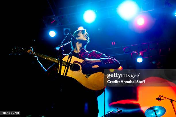 Dave Longstreth of Dirty Projectors performs on stage at KOKO on December 7, 2010 in London, England.