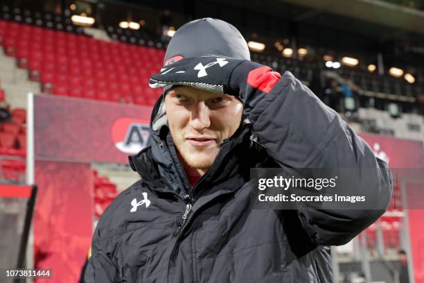 Ferdy Druif of AZ Alkmaar during the Dutch Eredivisie match between AZ Alkmaar v Excelsior at the AFAS Stadium on December 15, 2018 in Alkmaar...