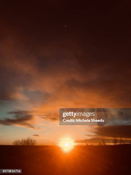 glorious sunrise in alberta - sheedy stock pictures, royalty-free photos & images