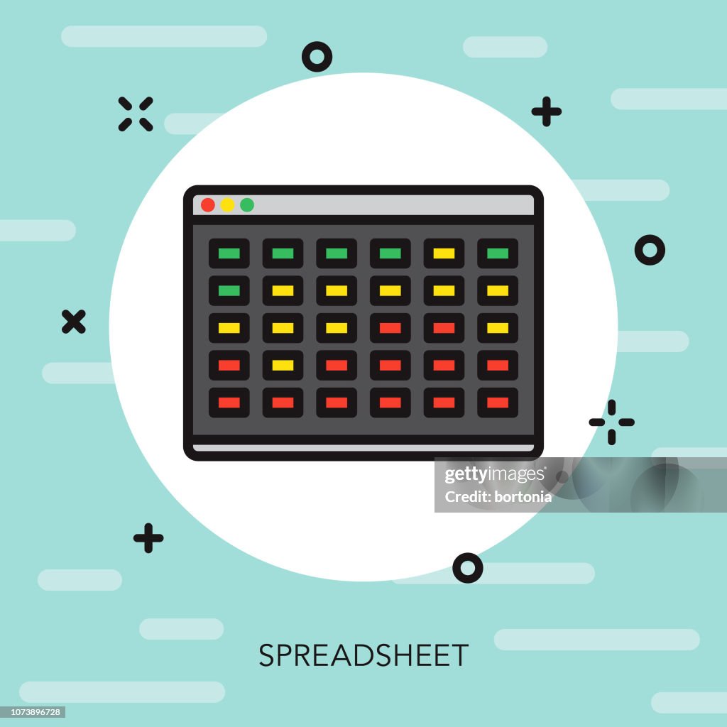 Spreadsheet Thin Line Interface Icon