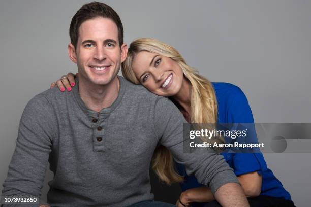 'Flip or Flop' hosts pose for a portrait session in November 2017 in Los Angeles, California,