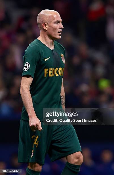 Andrea Raggi of Monaco looks on during the Group A match of the UEFA Champions League between Club Atletico de Madrid and AS Monaco at Estadio Wanda...