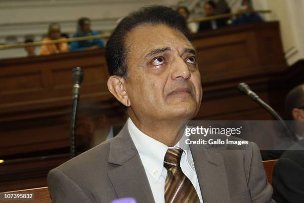 Murdered British tourist Anni Dewani's father Vinod Hindocha at the Cape Town High Court, on December 7, 2010 in Cape Town, South Africa. Zola Tongo,...