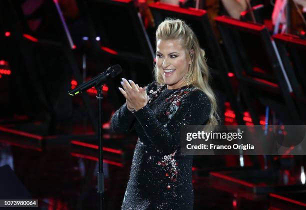 Singer Anastacia performs during the Vatican Christmas Concert at the Paul VI Hall on December 15, 2018 in Vatican City, Vatican.