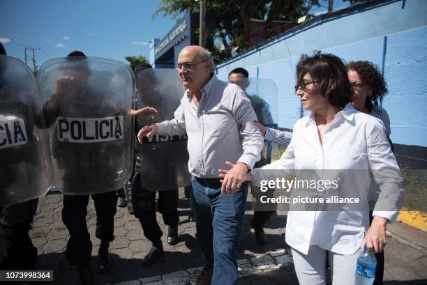 December 2018, Nicaragua, Managua: The journalist Carlos Fernando Chamorro , director of the independent media group "Confidencial", together with...