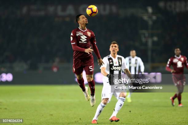 Armando Izzo of Torino FC in action during the Serie A football match between Torino Fc and Juventus Fc. Juventus Fc wins 1-0 over Torino Fc.