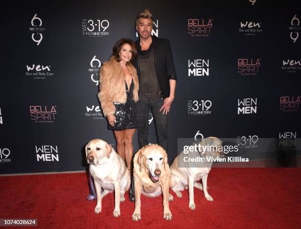 Joanne Ferra and Chaz Dean attend The WEN By Chaz Dean Winter Party on December 15, 2018 in Los Angeles, California.