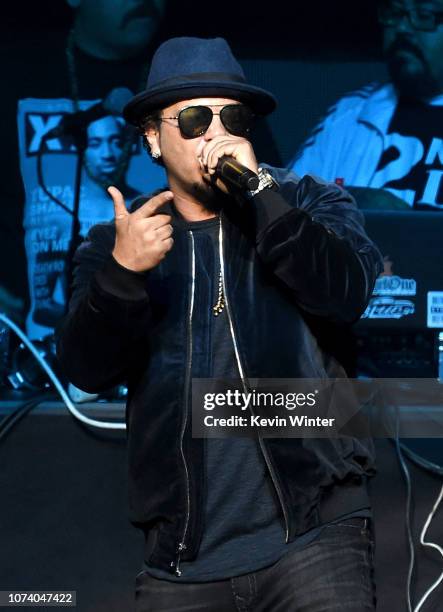 Baby Bash performs at the Puff Puff Pass Tour 3 at the Microsoft Theatre on December 15, 2018 in Los Angeles, California.