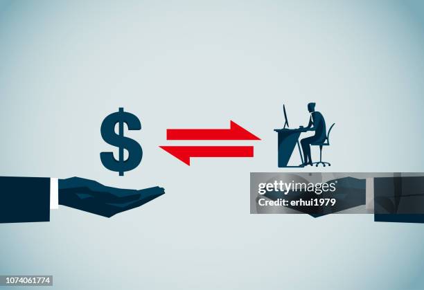 wages - modern slavery stock illustrations