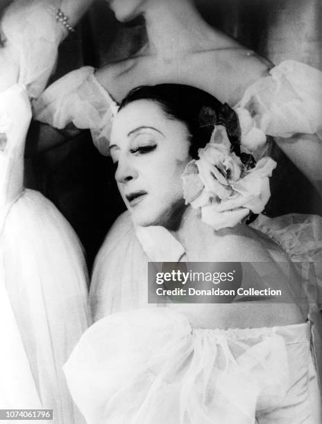 Portrait of ballerina Alexandra Danilova as Fanny Cerrito in Pas de Quatre