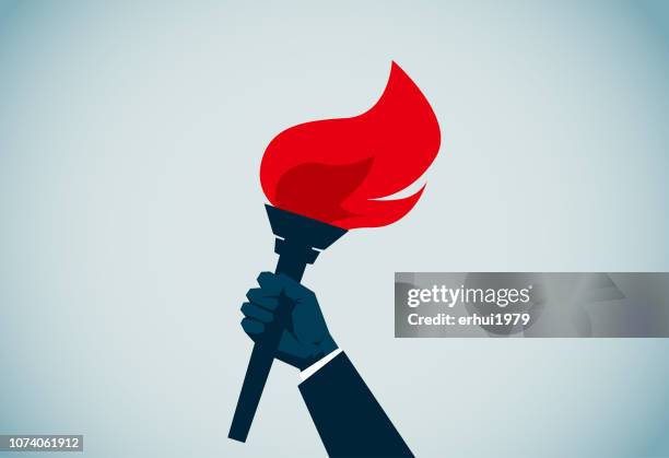 ilustrações de stock, clip art, desenhos animados e ícones de flaming torch - comunismo