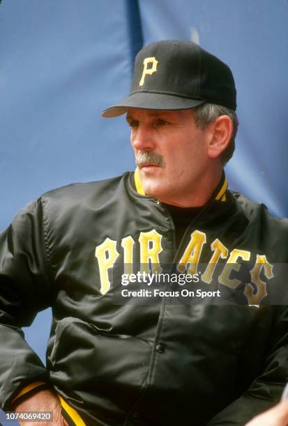 Manager Jim Leyland of the Pittsburgh Pirates looks on prior to the start of an Major League Baseball game against the Philadelphia Phillies circa...