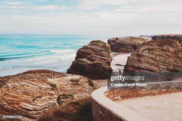 playa de las catedrales, spain - cathedral stock pictures, royalty-free photos & images