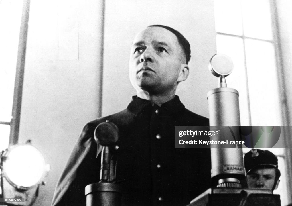 Rudolf Hoess During His Trial In Warsaw