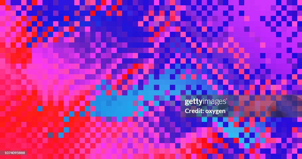 Abstract Pixelated Vibrant Background