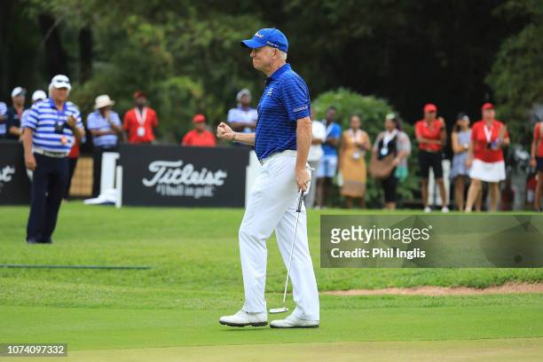 Roger Chapman of England in action during the final round on Day Three of the MCB Tour Championship at Constance Lemuria on December 16, 2018 in...