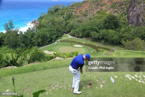 Roger Chapman of England in action during the final round on Day Three of the MCB Tour Championship at Constance Lemuria on December 16, 2018 in...