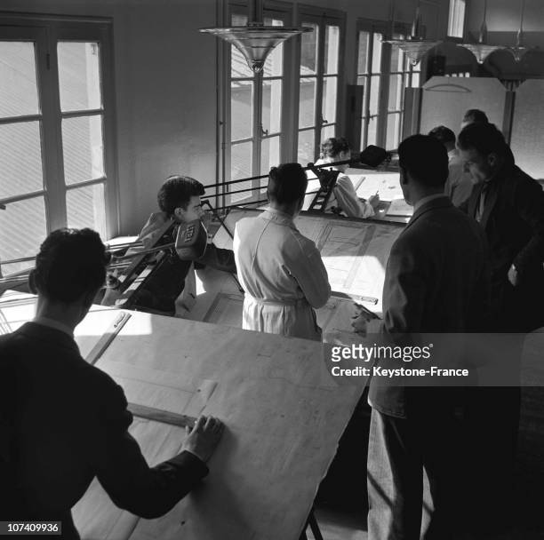 Photographic Report About Frigeco Refrigerator Factory In Parisian District The Designers Workshop On January 1St 1955.