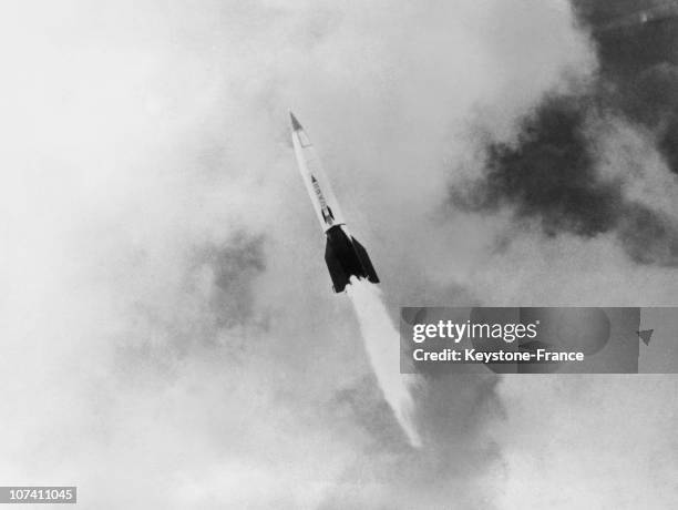 Rocket Launch From The Aircraft Carrier Uss Midway