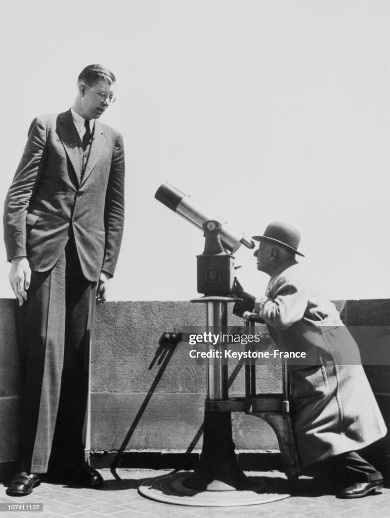 The Biggest Man In The World Robert Wadlow In New York On April 1937