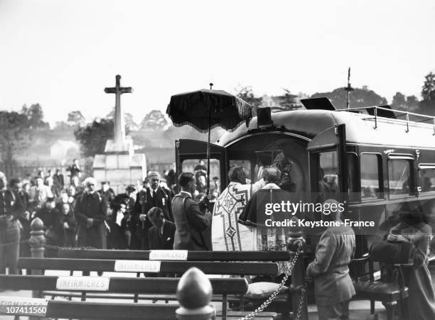 Fred Snite Receiving Benediction Of Saint Sacrement In Lourdes On May 28Th 1939