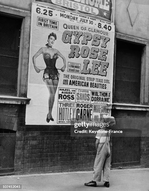 Bristol. Gypsy Rose Lee, American Beauty In England On The Fifties