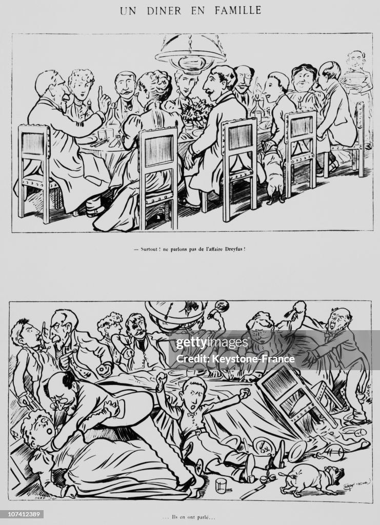 Dreyfus Affair. Drawing A Family Supper From Caran D Ache Edited By ...