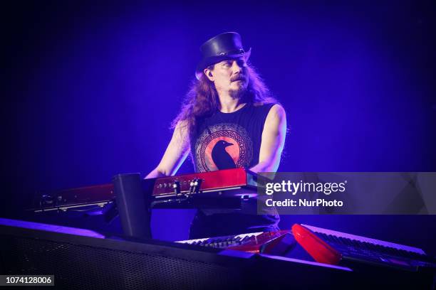 Tuomas Holopainen of the Finnish symphonic metal band Nightwish performing live at Mediolanum Forum in Assago, Milan, Italy, on 4 December 2018.