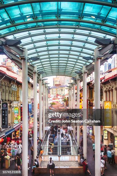 singapore, chinatown, pagoda street - singaporean culture stock pictures, royalty-free photos & images