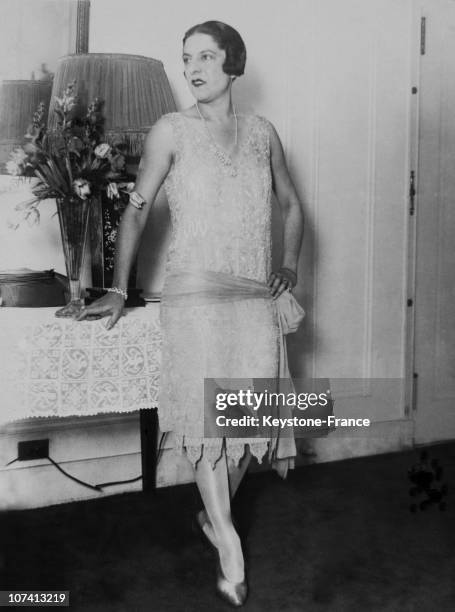 Suzanne Lenglen, French Tennis Player In London On January 1931.