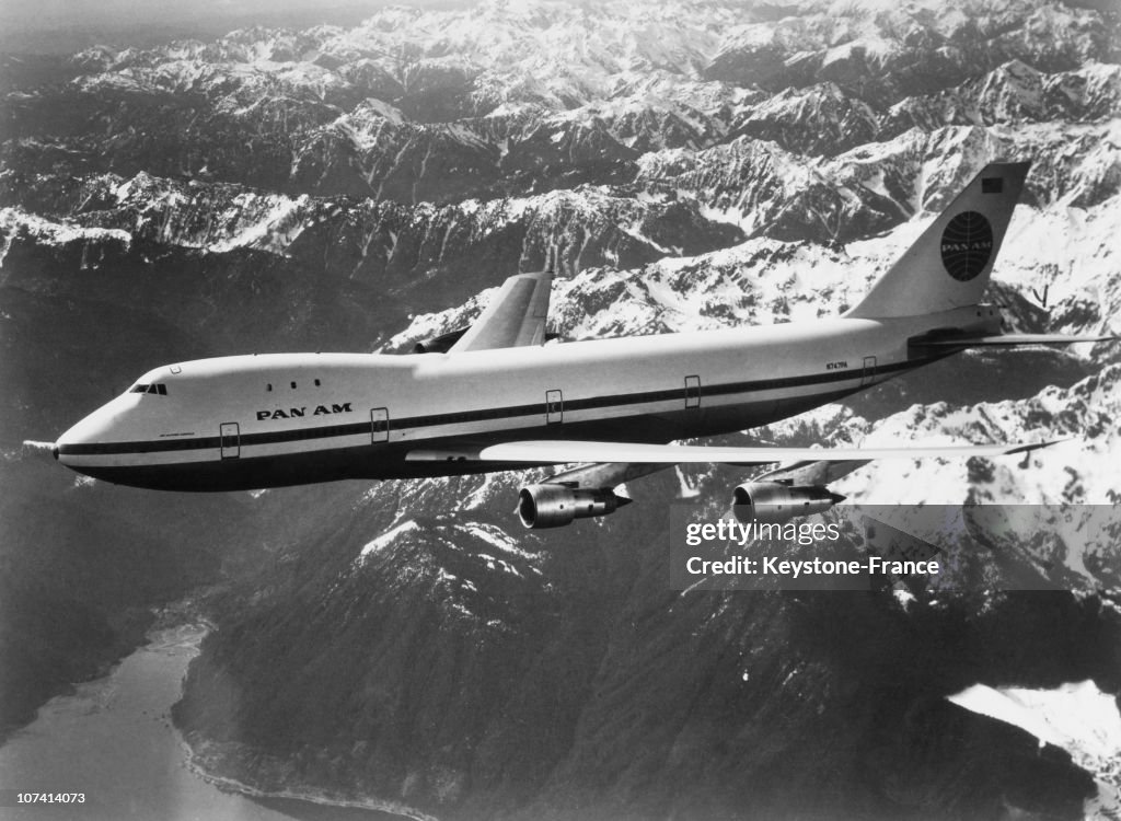 First Boeing 747 From Pan American Airline Flying On January 1970