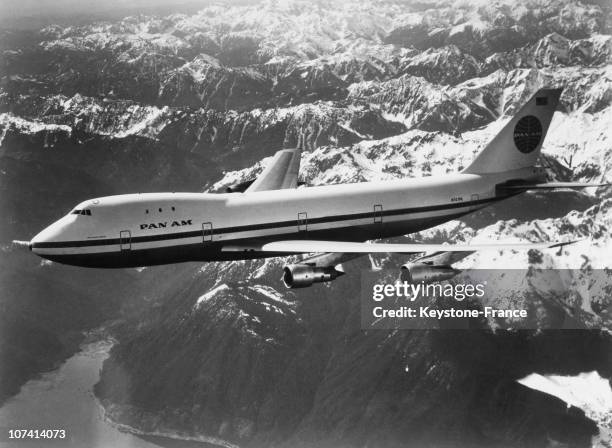 First Boeing 747 From Pan American Airline Flying On January 1970