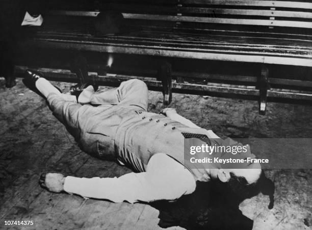 Sicilian-American gangster Jack McGurn lies dead after being assassinated by three gunmen at the Avenue Recreation Bowling Alley on Milwaukee Avenue...