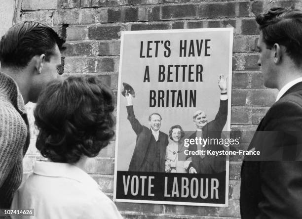 Electoral Poster Of Labour Party In Great Britain On September 1959
