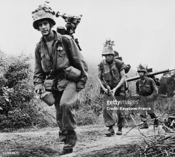 Us Soldiers In Vietnam War At South Of Chu Lai In Vietnam-Asia