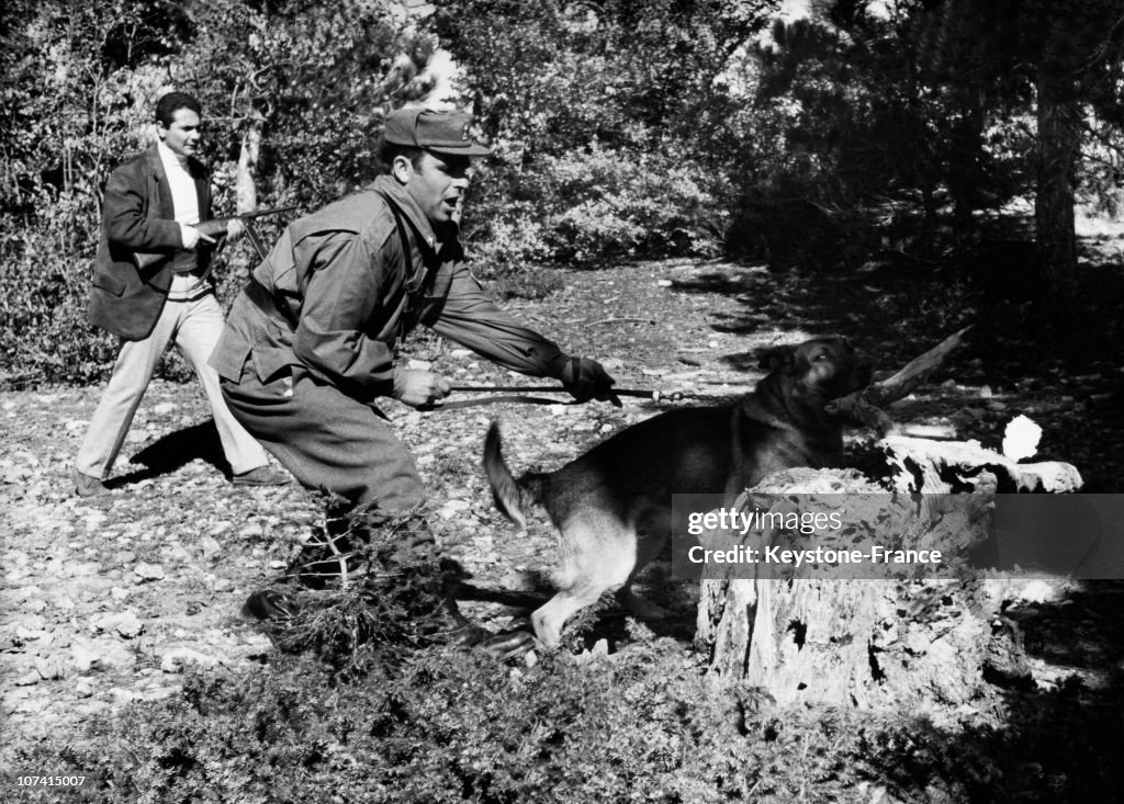 Policemen Searching For Criminals After A Shootout During A Mafia Meeting At Reggio Calabria In Italy...