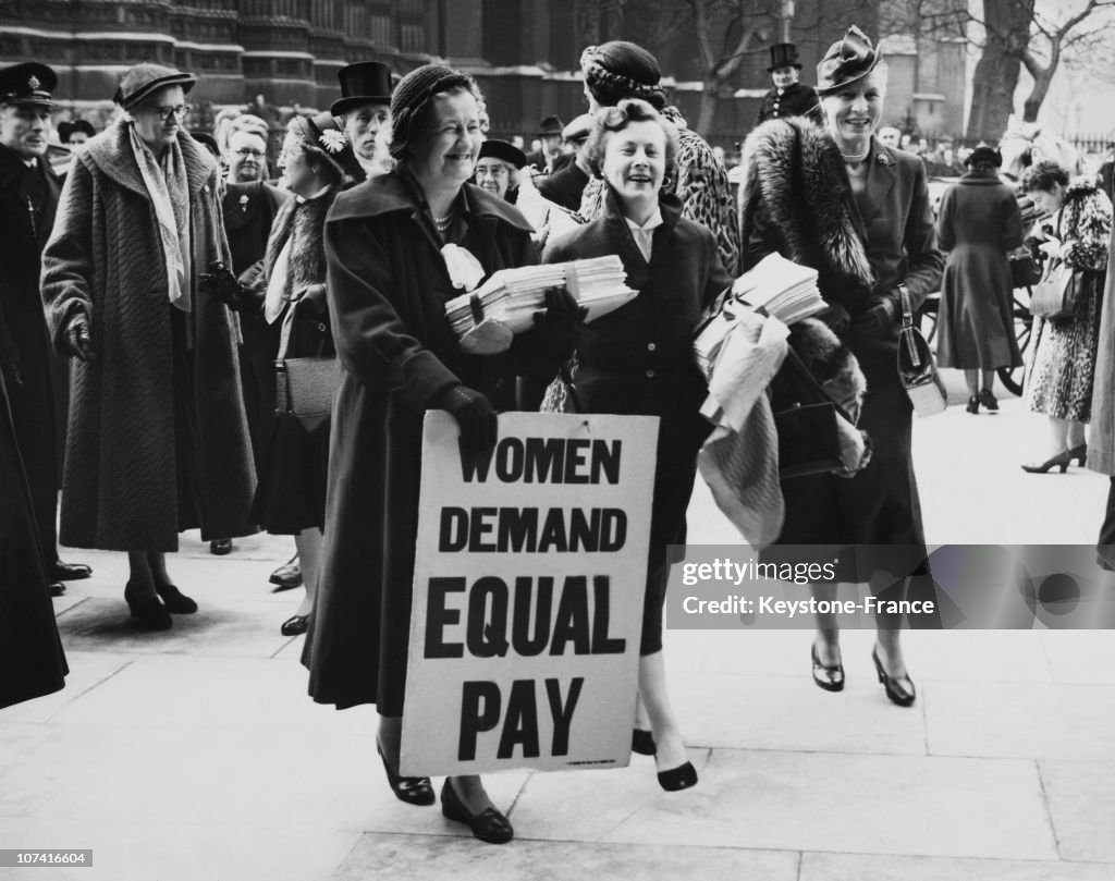 Women Demand Equal Pay In Great Britain