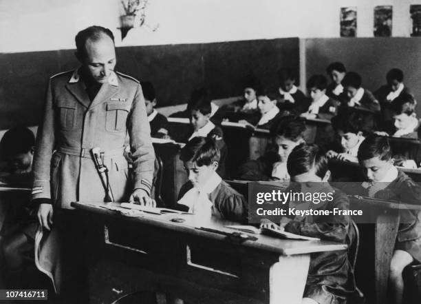 Italian Teacher Wearing Fascist Military Uniform In Italy