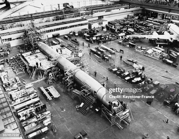 Filton Factory, Construction Of Concorde Prototype 002 At Bristol In United Kingdom On February 23Rd 1967