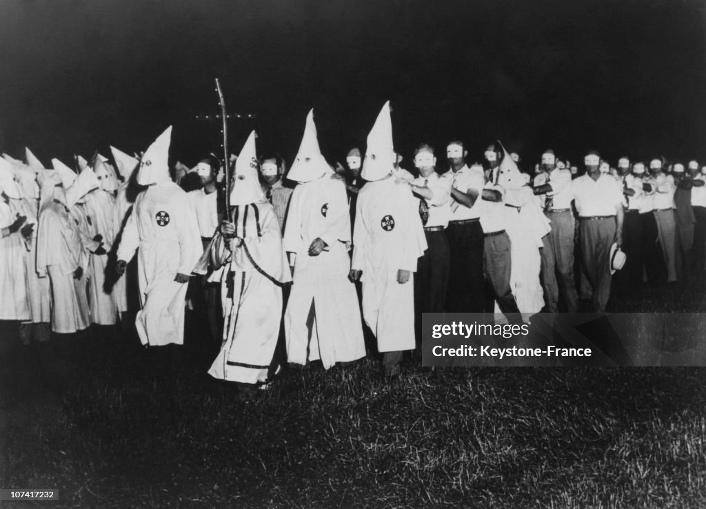 Ku Klux Klan, Initiation Ceremony At Atlanta In Georgia-Usa