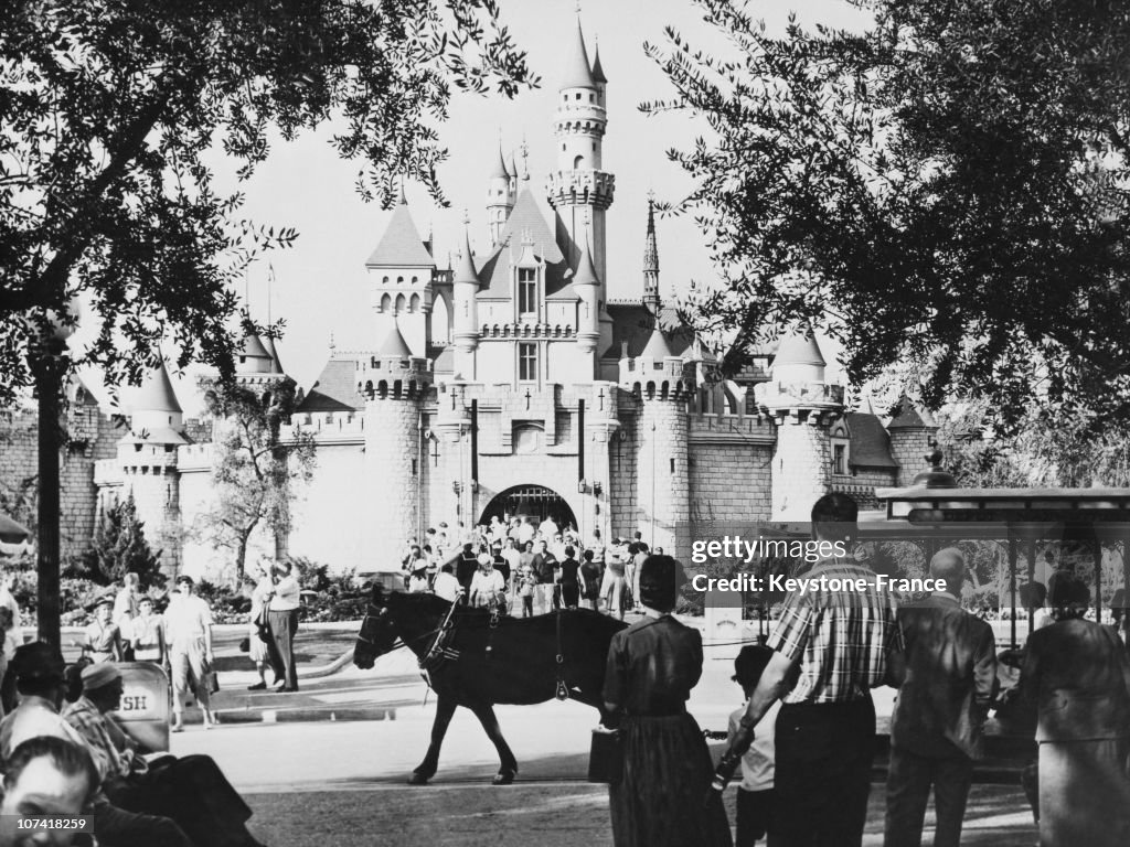 Sleeping Beauty Castle At Fantasyland In Disneyland Park-California