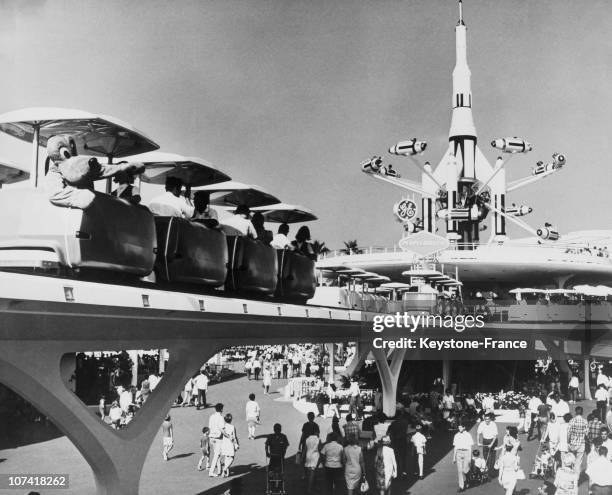 Tomorrowland, People Mover At Disneyland Park In California