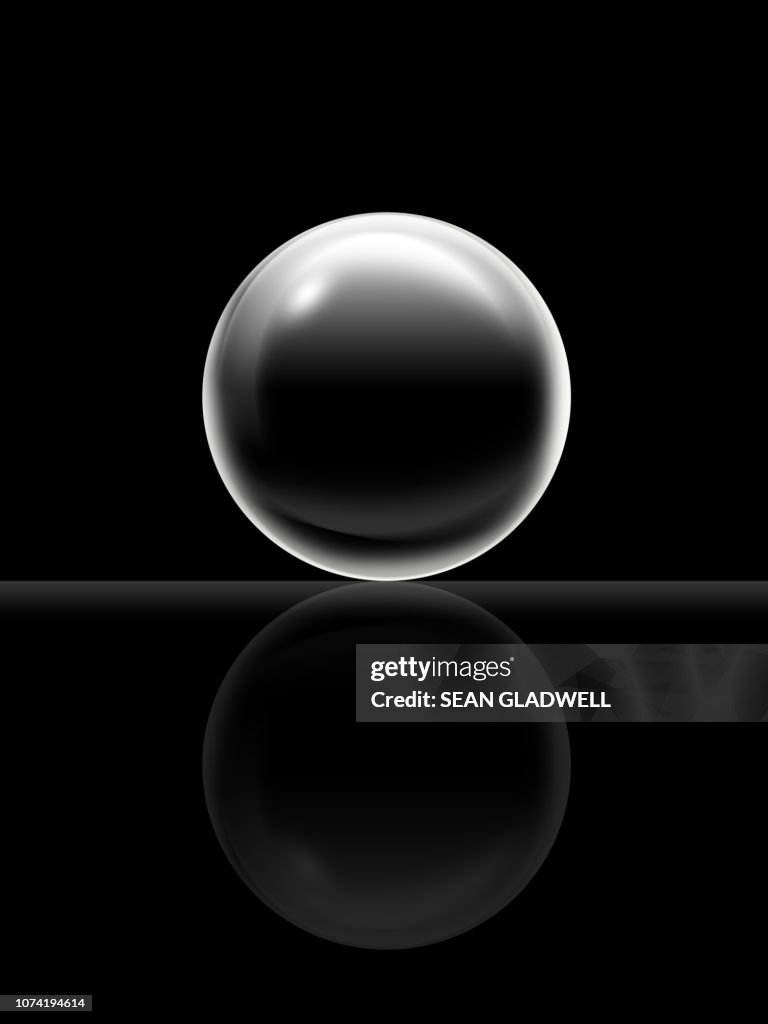 3d black ball illustration