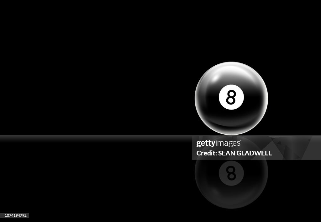 Eight ball pool ball illustration