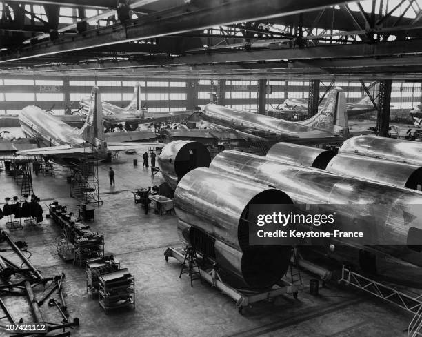Stratofreighters And Stratocruisers Crowd Boeing Final Assembly In Usa.