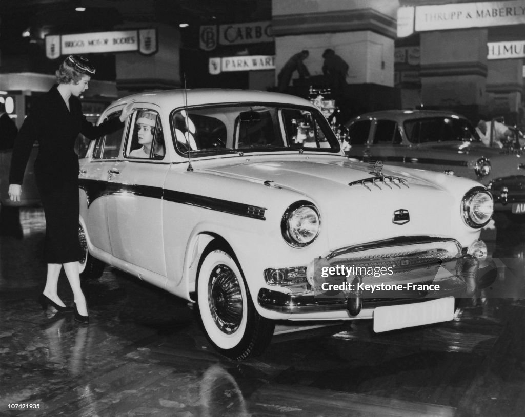 Preview Of The New Austin Luxury During Motor Show At Earls Court In England On October 16Th 1956