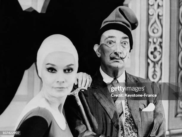 Ludmilla Tcherina Ballerina And Salvador Dali In Venice On August 21St 1961