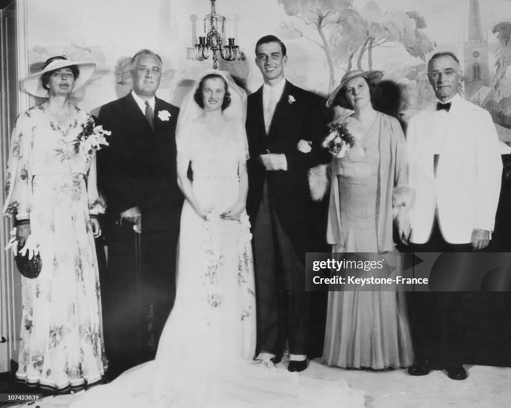Wedding Of Franklin Delano Roosevelt Jr With Ethel Du Pont In Wilmington In Usa On June 30St 1937