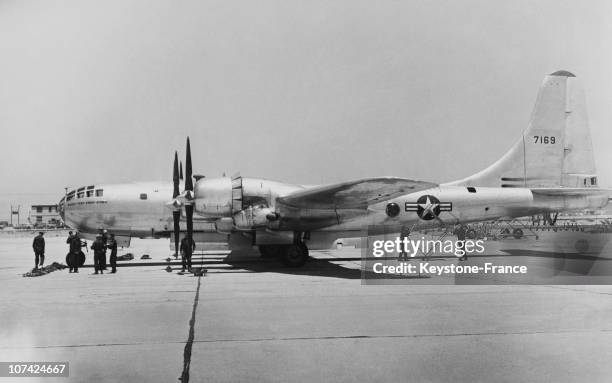 The B 29 Superfortress In The Runway At Us Navy In Usa