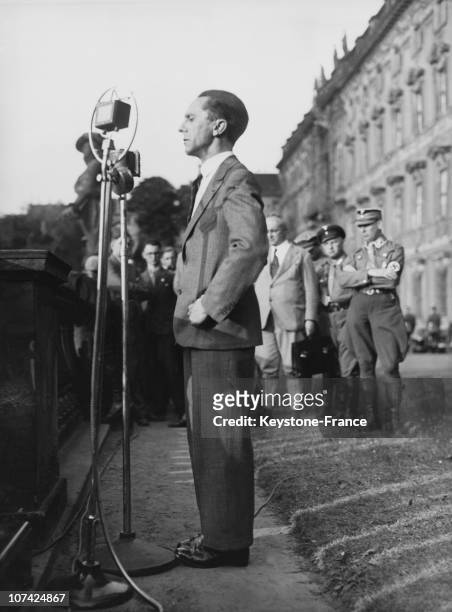 Dr Goebbels Speaking At Berlin In Europe Germany During Thirties